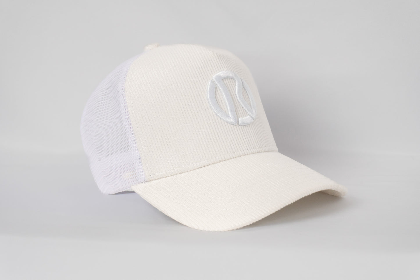 Corduroy Court Cap - Bone & White